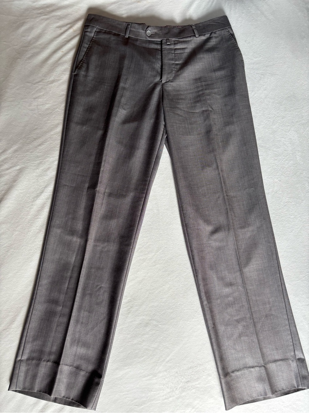 Men's Giorgio Armani Gray Dress Pants - Classic Tailored Fit - 36x30